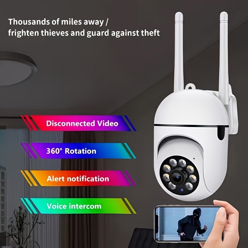1080P HD WiFi Security Camera with 355° Intercom, Night Vision, 360° Rotation, Voice & Alarm Notifications - Image 4