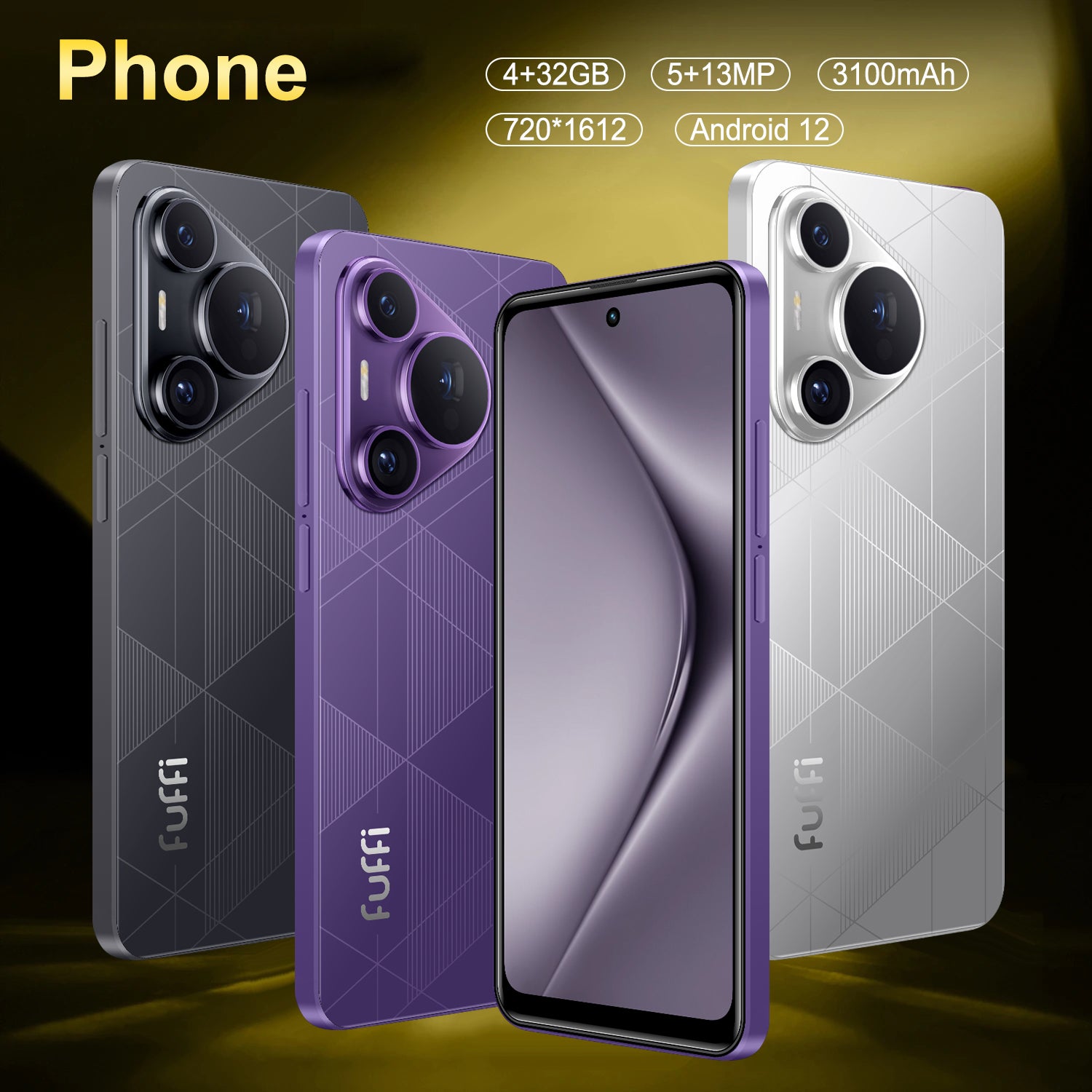 fuffi-Smartphone Android 6.56 inch 4G Network Dual SIM 4+32GB ROM 5+13MP Camera Mobiel phoens Cellphones - Image 2