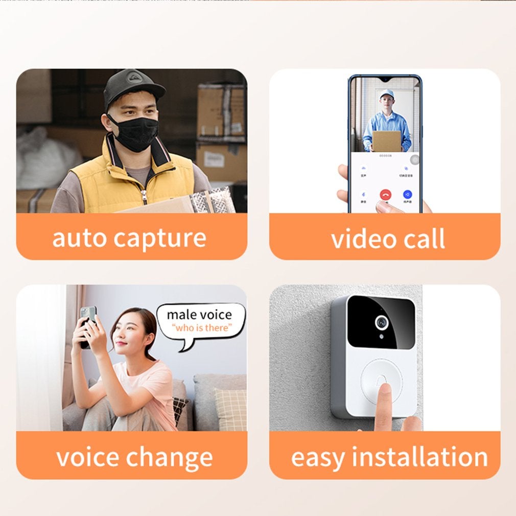 Wireless WiFi Outdoor HD Door Bell Camera Security Doorbell Night Vision Video Intercom Voice Change For Home Monitor Door Phone - Image 4
