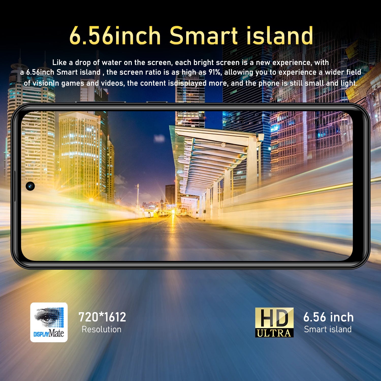 fuffi-Smartphone Android 6.56 inch 4G Network Dual SIM 4+32GB ROM 5+13MP Camera Mobiel phoens Cellphones - Image 3
